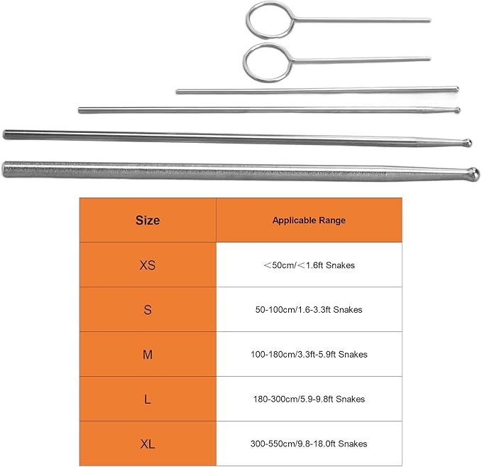 AYNEFY Reptiles Reptile Breeding Tools, Reptile Hatching Supplies, with Round Tip and Naturally Hypoallergenic Metal Snake Gender Probes Tool Premium Stainless Snake Probe Set Snake