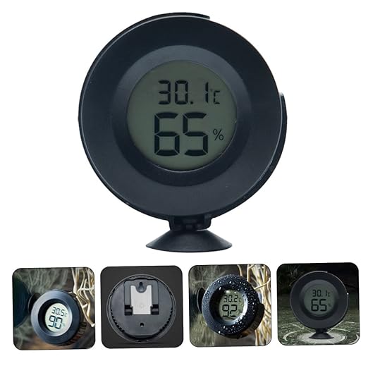 Toddmomy 1pc Digital Hygrometer Thermometer with LCD Display Accurate and Humidity Monitor for Reptile Tanks Vivariums and Brooders Sensors for Reliable Measurement
