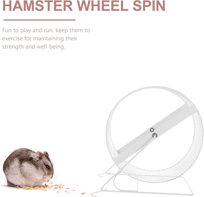 VILLCASE Hamster Running Wheel Hamster Toys Ferret Toys Small Animal Exercise Wheels Wire Small Exercise Ball Animals Treadmill Iron Squirrel