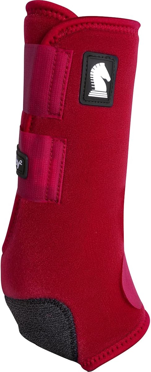 Classic Equine Legacy2 Support Boots, Hind (Crimson, Medium)