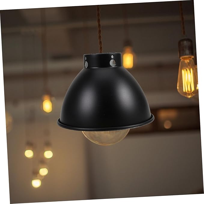 Yardwe Reptile Dome Lamp Shade Metal Reflective Cover for Basking Lamps Durable Heat Reflector for Terrarium Optimal Heat Distribution User Friendly Installation