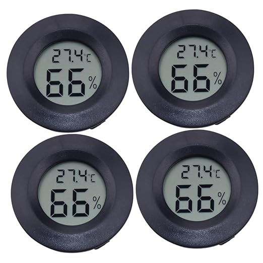UKCOCO 8pcs Compact Electronic Digital Hygrometer Celsius Thermometer Reptile Pet Temperature Temperature Humidity