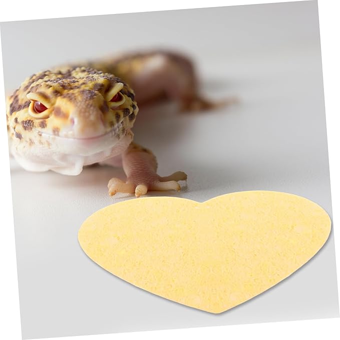 YARNOW 10pcs Unbleached Heart Shape Crab Sponges Safe Drinking Humidity Maintenance for Reptile Tanks Versatile Terrarium Accessories for Crabs and Pets