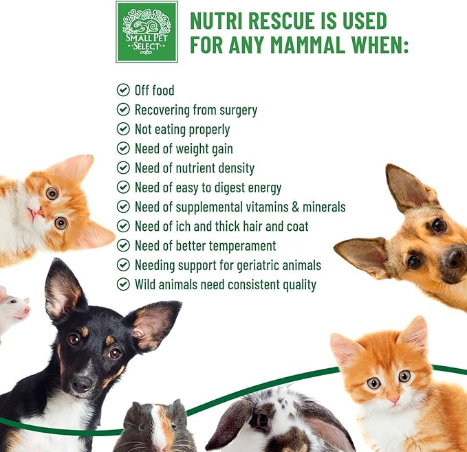 Small Pet Select Nutri-Rescue (Fast Nutrition to Keep GI Tract Moving) (8 OZ Liquid)