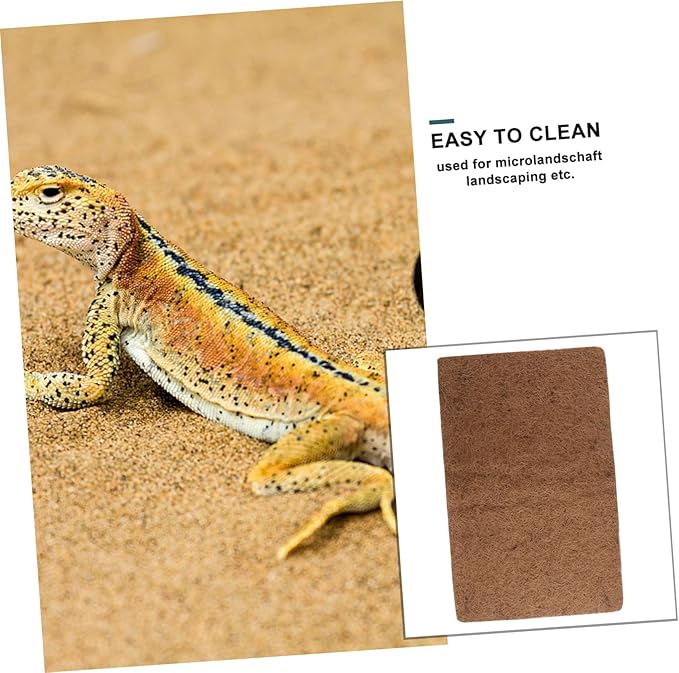 BESPORTBLE 3pcs Reptile Tank Substrate Liners Coconut Fiber Mat Reptile Bedding Supplies Mat
