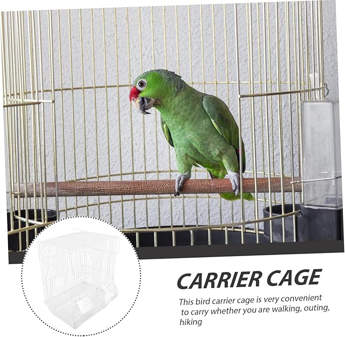 Totority Portable Metal Bird Carrier Cage for Pearl Jade Finch Painted Eyebrow Birds Spacious Secure Travel Cage with Airflow Iron and Construction