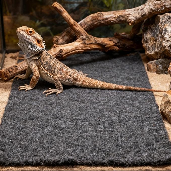 15.75x31.50Inch Reptile Carpet Terrarium Bedding Reptile Substrate Mat Bearded Dragon Tank Accessories for Lizard Tortoise Large
