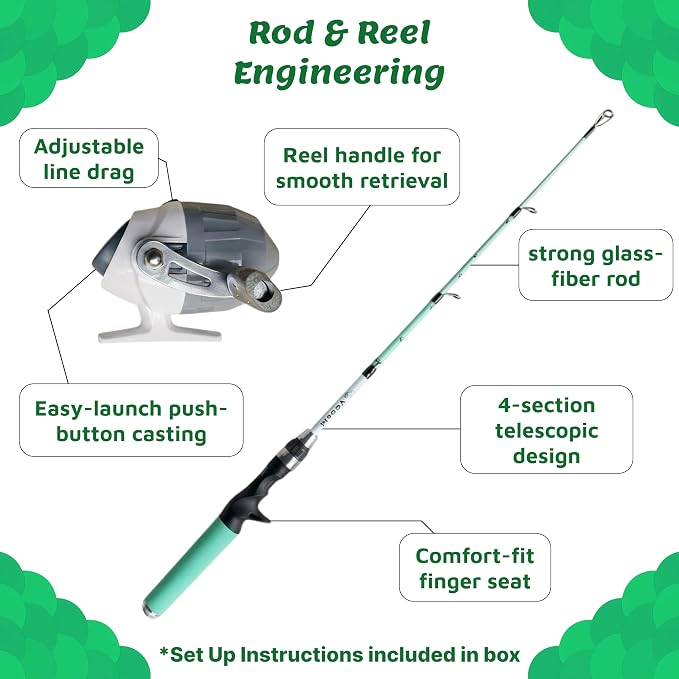 Meowy Cat Wand Toy – Cat Fishing Pole Toy with Reel The Cat Fish Fishing Rod, Telescopic Fiberglass Interactive Teaser Wand for Indoor Cats with Catnip Dental Mesh Attachments - Image 3
