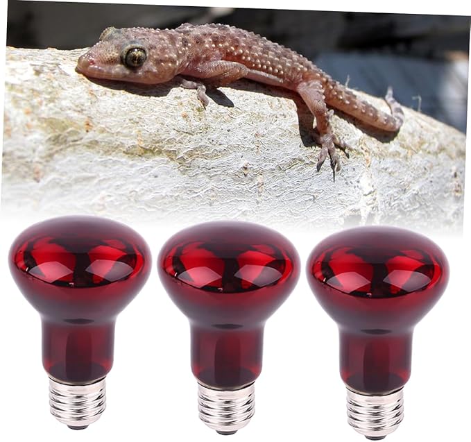 Toddmomy 3Pc Reptile Heating Lamp Non Light Heat Emitter for Lizard Snake and Amphibian Terrariums Efficient Heat Flat Faced Design for Pet Comfort