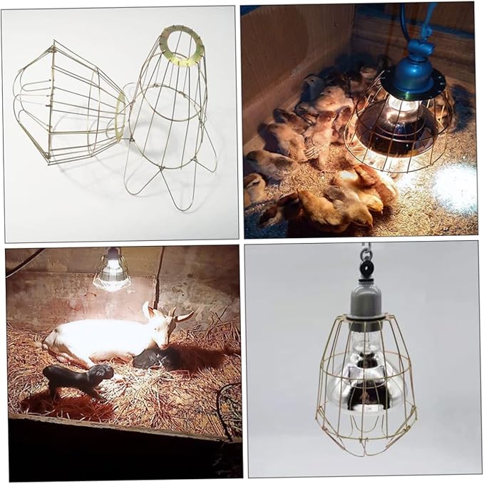 Angoily Lamp for Reptiles Incubation Warming Lamp Bulb Cage Cover Sturdy Retro Bulb Cover Replaceable - Safe