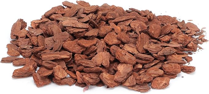 LIZEALUCKY Reptile Cork Bark Substrate Bedding, Box Bedding Pine Bark Granule Bedding, Reptile Breeding Bedding Habitat Decor for Tortoises Lizards (Small granules 250g)