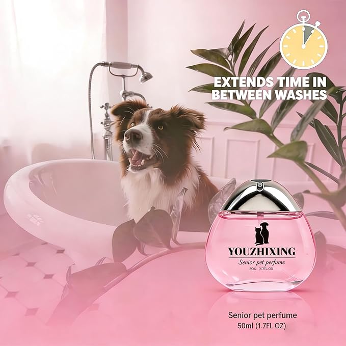 Professional Dog Perfume & Pet Cologne - Fruity Fresh Scent - Safe if Licked, Long Lasting Water-Based Deodorizer for Dogs & Cats - 1.7oz Glass Bottle with Gift Box