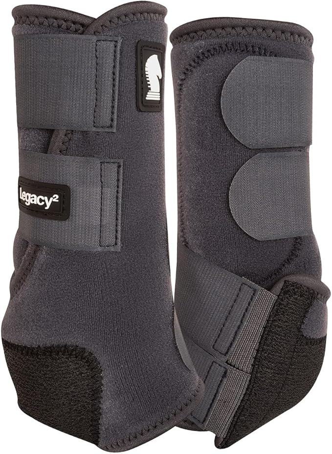 Classic Equine Legacy2 Support Boots, Front (Charcoal, Small)