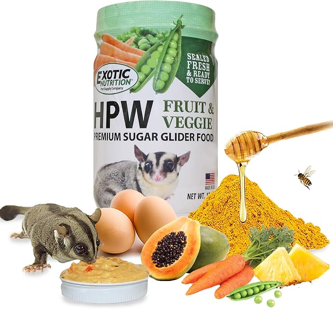 Exotic Nutrition Sugar Glider Superior Food Starter Package - Nutritionally Complete Pellet Diet & High Protein Supplemental Food for Sugar Gliders… (4 Piece Set)