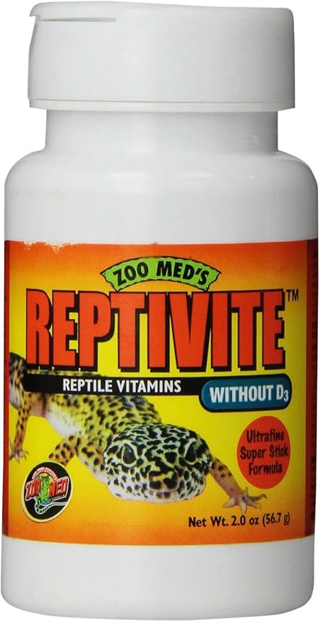 Zoo Med Reptivite, without Vitamin D3, 2-Ounce,Black