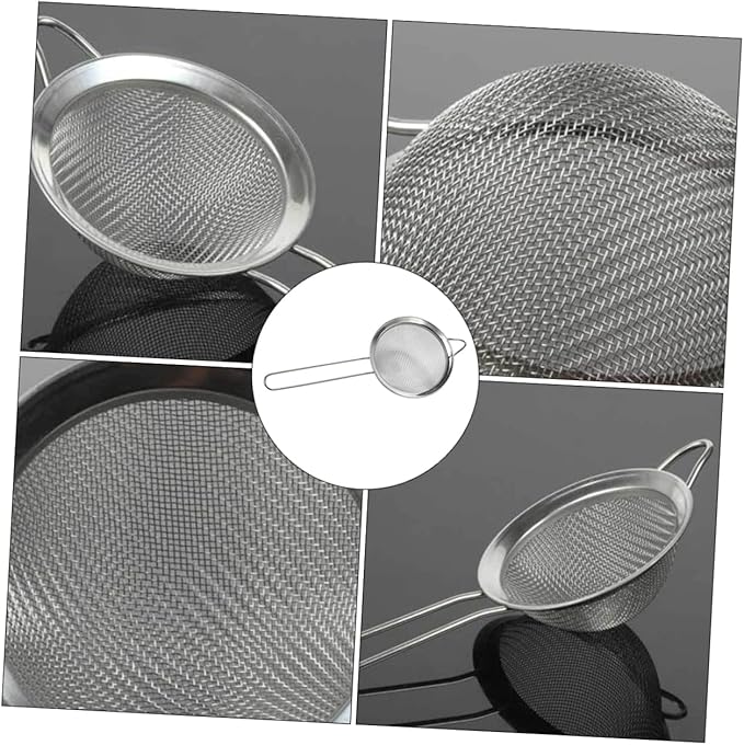 2PCS Lizard Dung Sieve Shovel Set Reptile Sand Filtering Shovel Mesh Sturdy Stainless Steel Sand Scoop for Reptile Habitats