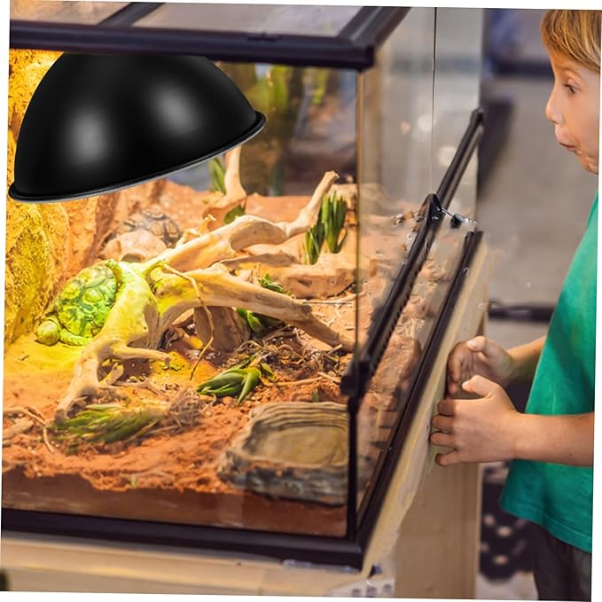 OUNONA Reptile Lampshade for Heat Insulation Reflector Dome Cover Suitable for Lizards Snakes Turtles Energy-Saving Design for Optimal Pet Comfort
