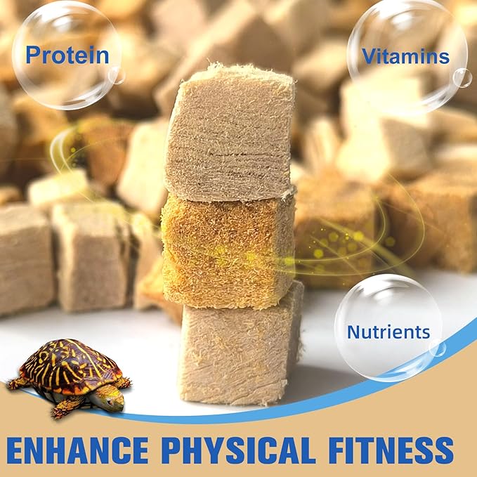 Turtle Treats,3 in 1 Meat Turtle Food,Made with Fresh Meat,Chicken&Duck&Fish Freeze-Dried,Enriched Protein & Vitamins(3.17oz/4.23oz) (4.23oz-3in1)