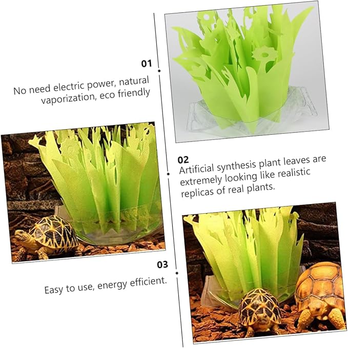 VANZACK 2pcs Reptile Box Humidifier Natural Gasification Non-Electric for Turtles and Other Pets for Home and Office Decor