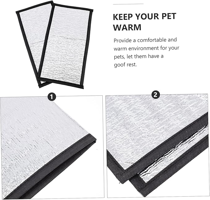 BESTonZON 2pcs Reptile Thermostat Accessory Lightweight Warm Mat Reflective Film for Turtle Tank Heater