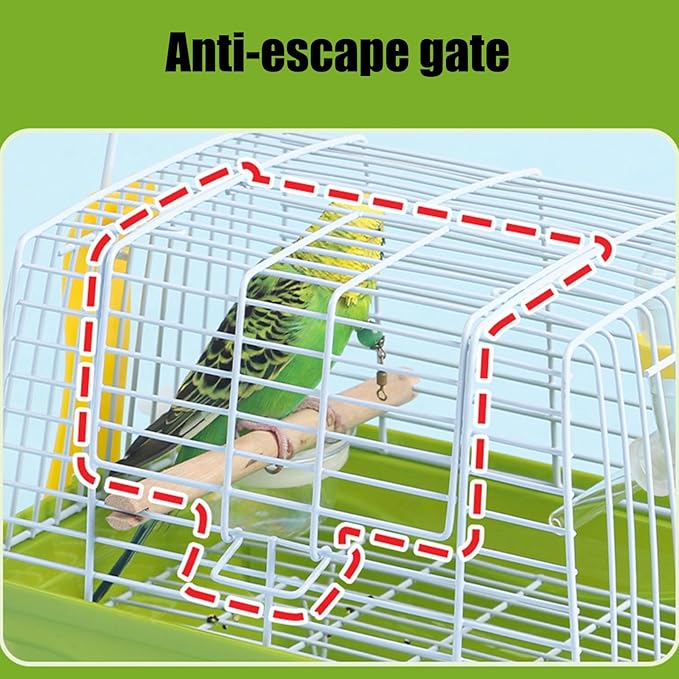 Portable Outdoor Bird Carriers with Handle for Parakeets Lovebirds Easy to Spacious Design Budgies Cage