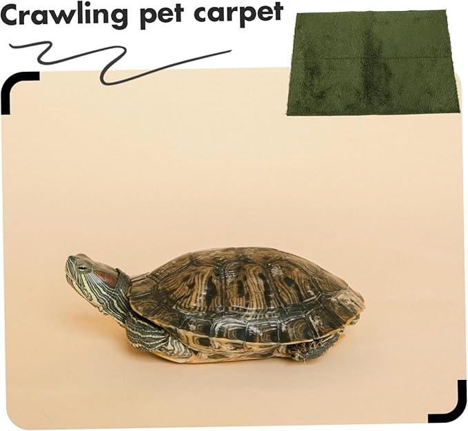 Milisten Reptile Carpet Mat for Terrariums Substrate Liner for Amphibians and Tortoises Breathable and Comfortable Cage Accessory Faux Grass Design