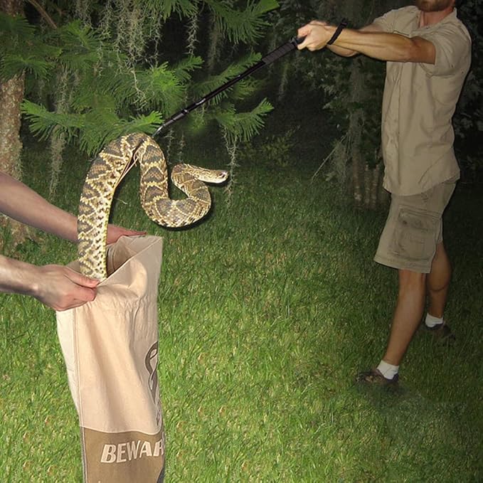 IC ICLOVER Snake Reptile Bag with Drawstring, 20 x 28 Inch Heavy Duty Large Snake Hunting Sack Pouch with Sewn Bottom Corners for Moving Transporting Capturing Hunting Catching Rattlesnakes Reptiles