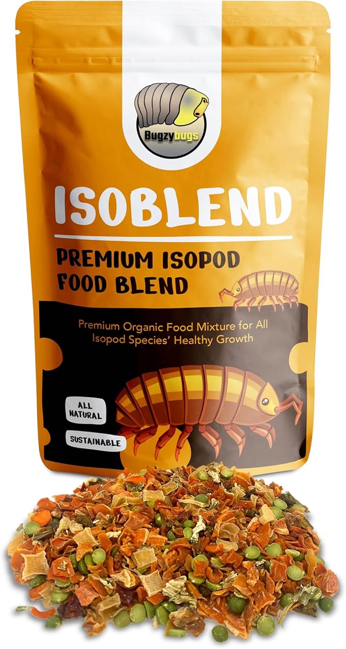 Isoblend Premium Isopod Food Set Natural Protein and Vegetable Dry Mix for Isopods Feeder Insects