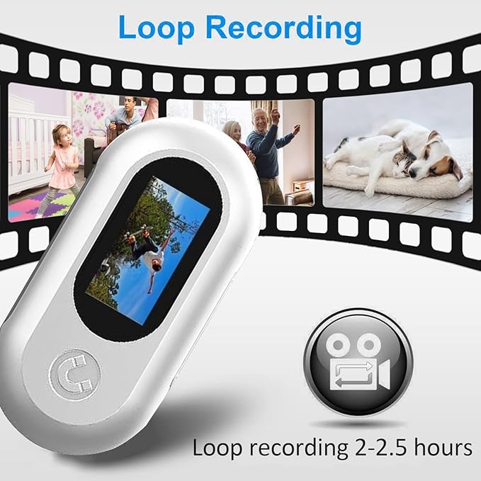 ehomful HD 1080P Cat POV Camera Collar with Video Record, Mini Small Sports Video Cameras, Body Cam Outdoor/Inoor No WiFi, Unique Pet Supplies Gift for pet Owners, Dog Moms, cat dads, Ideal Gift