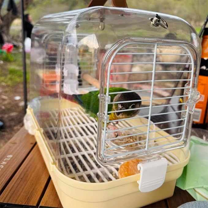 Bird Cage, Portable Bird Cages, Lightweight Waterproof Travel Bird Cage, Parrot Parakeet Carrier for Pets Outdoor and Shopping
