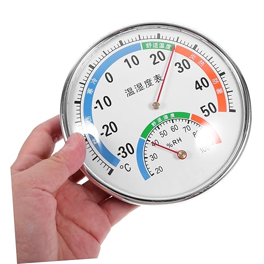 balacoo Reptile Temperature Humidity Gauge Terrarium Humidity Sensor Easy to Read Thermohygrometer Suitable for Reptiles Dual Scale