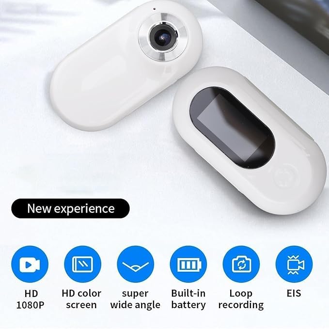 XUMIUZIY Pet Collar Camera, 1080P Camera for Dogs Cats with LCD Display, 170° Wide Angle, 5 Minutes Video Recording, 3 Hours Battery Life, Mini Action Cameras for Video Records