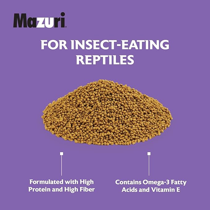 Mazuri | Bearded Dragon Food - Insect Portion of a Complete Diet | 8 Ounce (8 oz) Bag