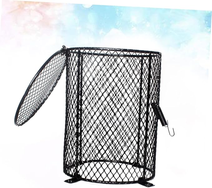 BESTonZON Reptile Heat Lamp Cover Scalding Lampshade for Reptiles Sturdy Black Protective Shell for PET Heating Lamps in Terrariums Suitable for Lizards Snakes and Turtles