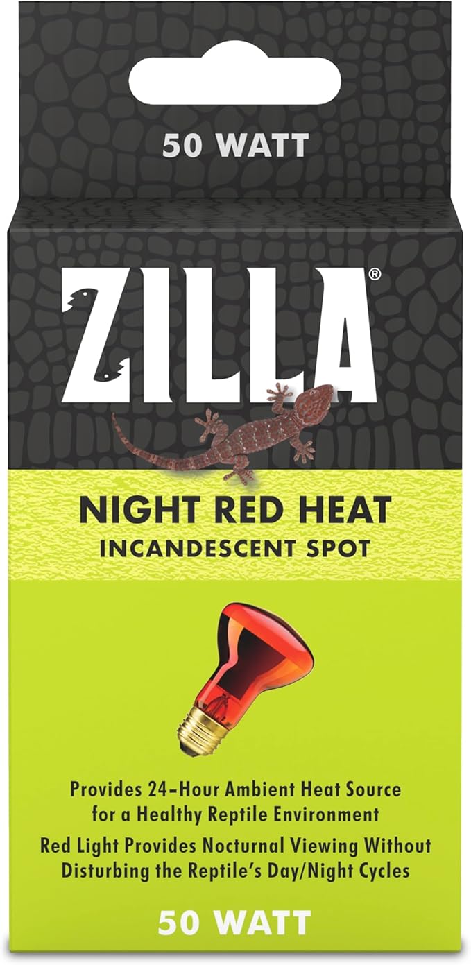 Zilla Incandescent Spot Bulb, for Nocturnal Reptile Species, Night Red