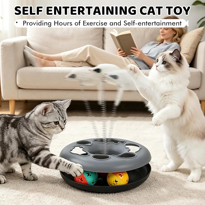 XIAPIA Cat Tunnels for Indoor Cats, 6-in-1 Collapsible Crinkle Play Tunnel - Image 4
