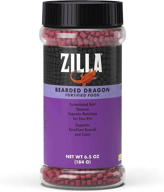 Zilla Bearded Dragon Extruded Food Pellets 6.5 Ounces (Pack of 2)