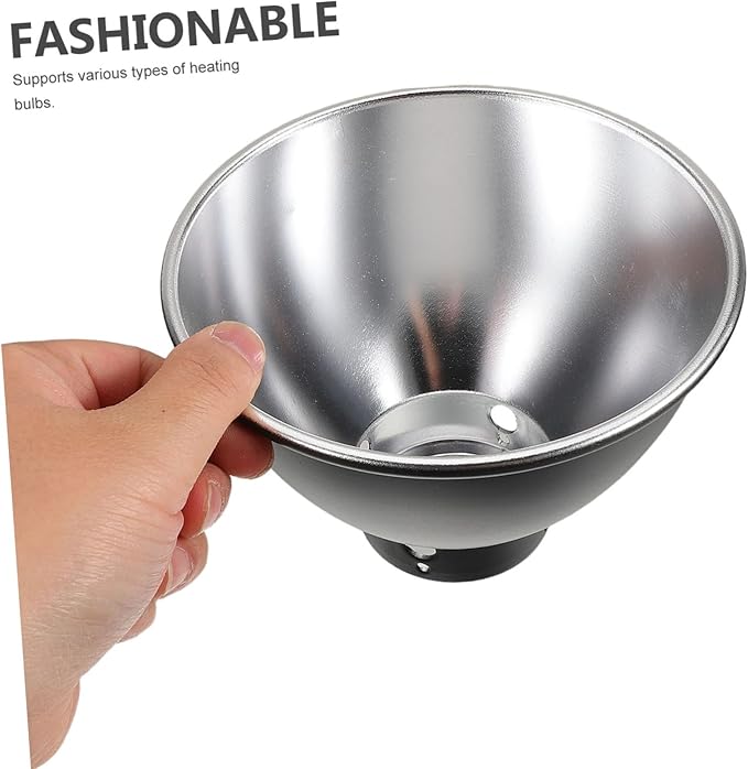 Milisten Reptile Optical Reflection Lamp Cap Metal Heat Lamp Shade for Terrarium for Heat and Basking Bulbs Stylish Design for Optimal Light Focus Pet Enclosures