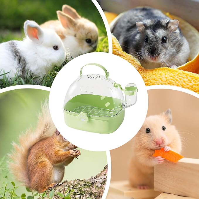Hamster Travel Cage | PVC Chinchilla Carrier Cage with Water Bottle | Spacious Pet Bird Carrying Accessory for Hedgehog Macaws Cockatiels Sparrow Parakeet Lovebirds Conures