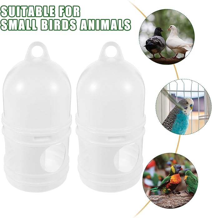 Zerodeko Pigeon Water Dispenser 2-Pack Bird Waterer for Cage Use Automatic Plastic Drinking Feeder for Pigeons Parakeets Doves Easy to Clean and Odorless