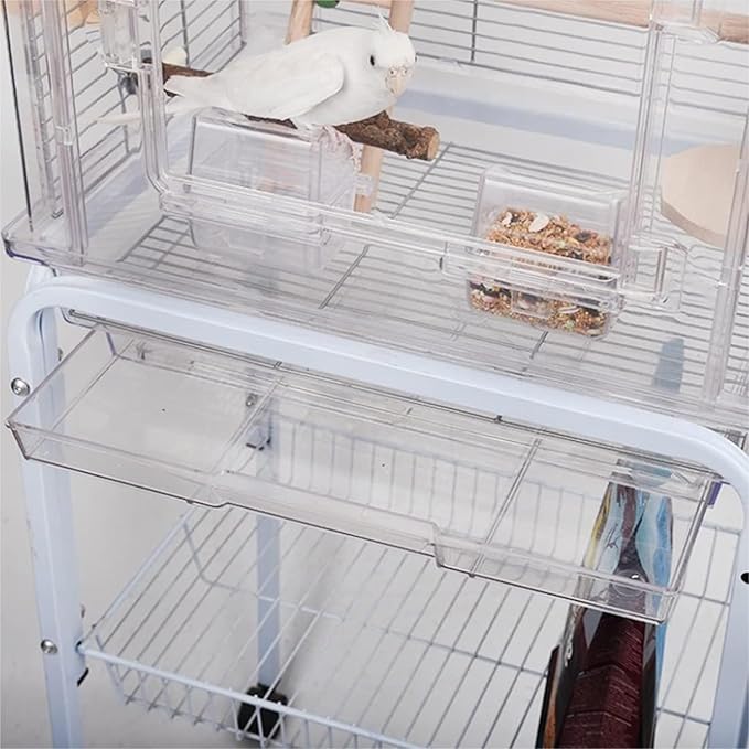 Bird Cage Parrot Cage Birdcages Clear Hanging Bird House Acrylic Bird Travel Carrier Cage Bird Carrier Feeding House Bird Cages Flight Birdcage