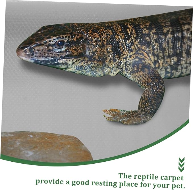 Reptile Carpet Liner Mat for Turtle Snake Lizard and Bearded Dragon Terrarium Non-Slip Cage Substrate Protects from Wetness and Scratches Easy-Maintain Floor Covering for Reptile