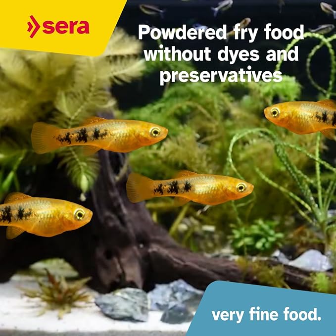 Sera Micron Powder 50ml (1,7 fl oz) | Ultra-Fine Fry Food with Krill & Spirulina for Fish & Amphibian Larvae | Free from Dyes & Preservatives | Supports Growth & Color