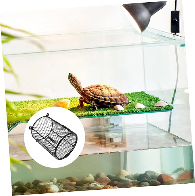 VOSAREA Reptile Heating Lampshade Cover Mesh Protector for Pet Reptiles Quick Installation for Various Cages Easy Lizards