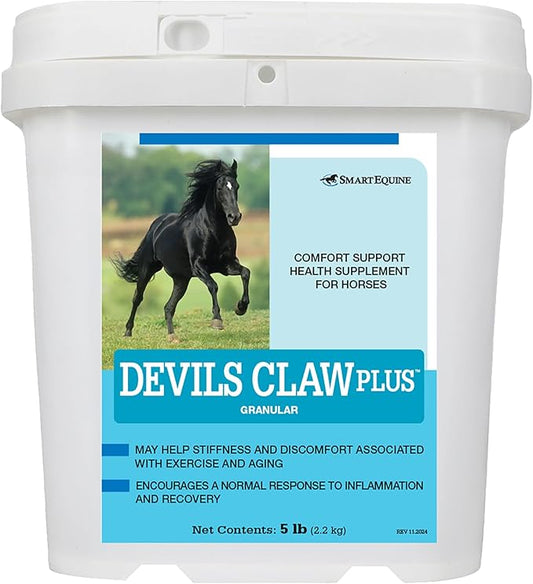 SmartEquine | Devil's Claw Plus Granular | Horse Joint Supplement with Yucca for Horses | Supports Joint Strength, Comfort & Mobility | Antioxidant Support Supplement | 5 lb