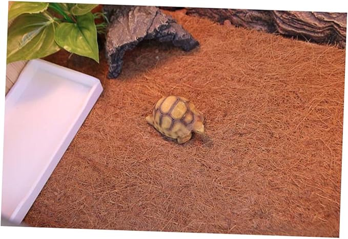MERRYHAPY Bearded Dragon Accessories Reptile Mat Coconut Fiber Bedding Terrarium Liner