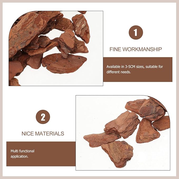 1bag Tree Bark Chips for Reptiles Natural Habitat Decor for Terrariums Substrate Living Environment for Turtles Snakes Lizards