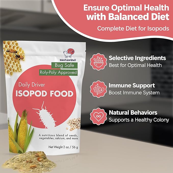 Snout and Shell Daily Driver Isopod Food – Natural Nutrition