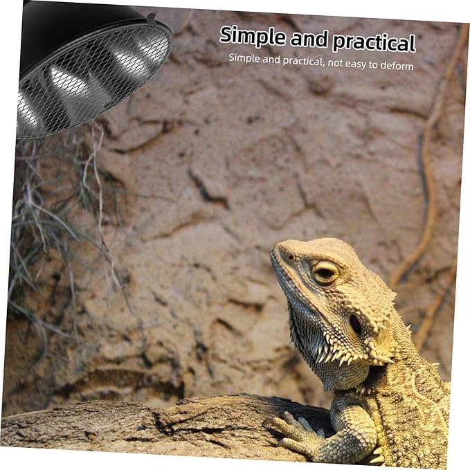 Zerodeko Heat Lamp Safety Mesh Cover for Reptile Enclosures Iron Mesh Protector Easy Reptile Tanks Prevents Burns and Scalding