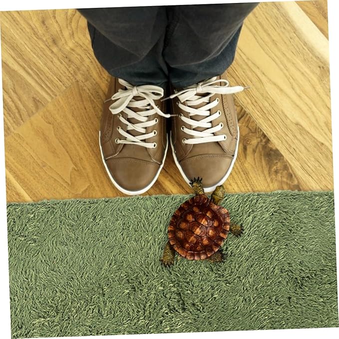 COLLBATH Reptile Cage Mat Fake Lawn Shaped Mat Washable Crawl Pets Pad Tortoise Accessories Absorbent Double-Sided Reptile Decor